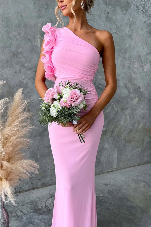 Amelisse – One-Shoulder Lace Dress