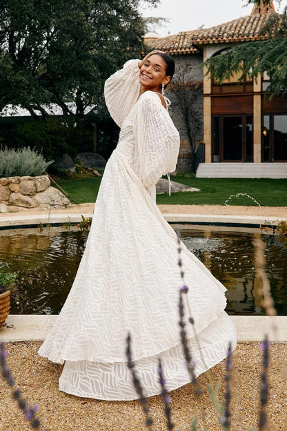 Elsa | Cream Maxi Dress by Allegory