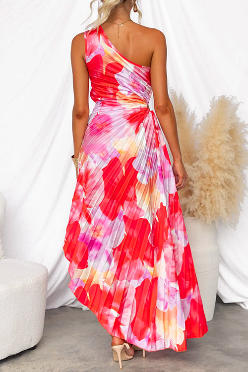 Adeline – Pleated One-Shoulder Summer Dress