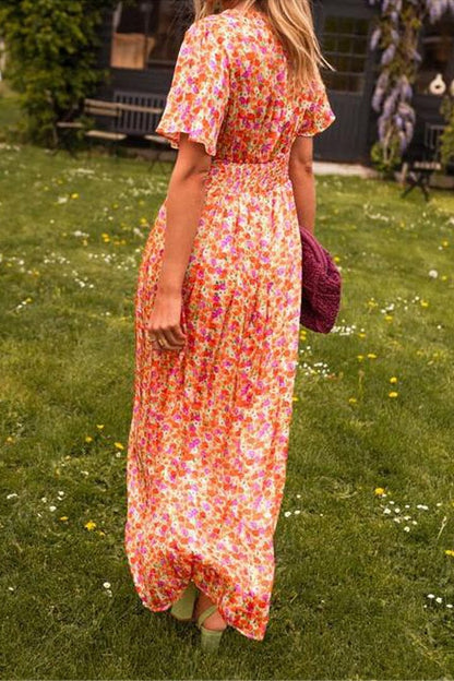 Evelyn Rose | Elegant V-Neck Maxi Dress