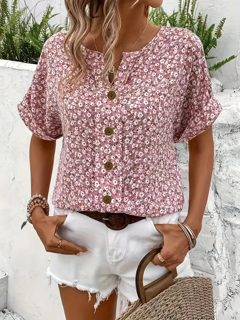 Elena | Elegant Floral Blouse