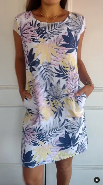 Lillian Hart | Cotton &amp; Linen Printed Dress