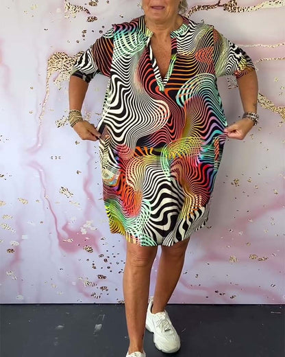 Ivy Bennett | Colorful V-Neck Dress