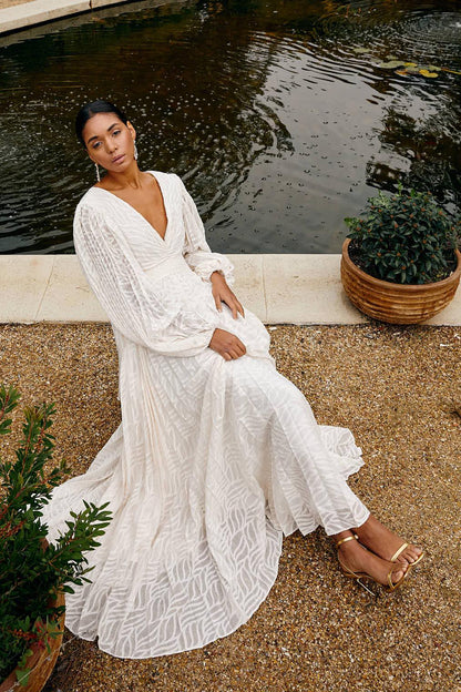 Elsa | Cream Maxi Dress by Allegory