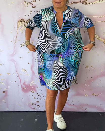 Ivy Bennett | Colorful V-Neck Dress