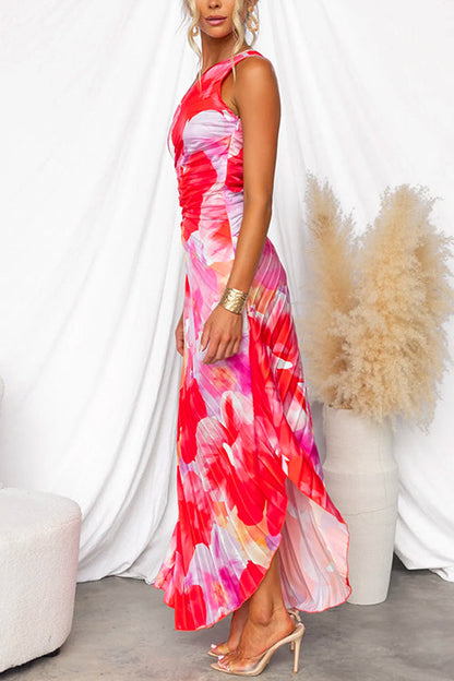 Adeline – Pleated One-Shoulder Summer Dress