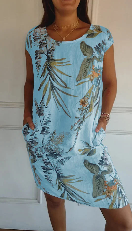 Lillian Hart | Cotton &amp; Linen Printed Dress