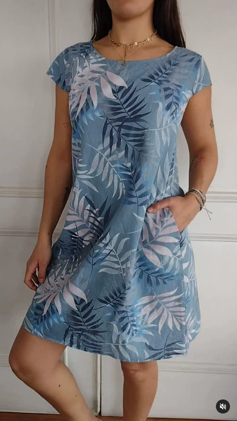 Lillian Hart | Cotton &amp; Linen Printed Dress