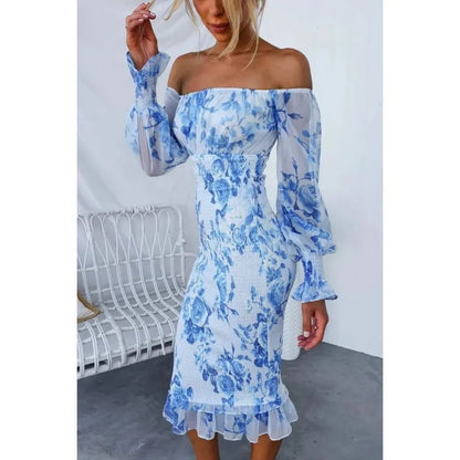 Sable | Off-Shoulder Patterned Tube Dress