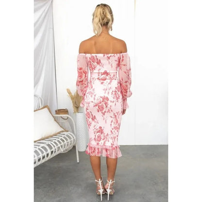 Sable | Off-Shoulder Patterned Tube Dress