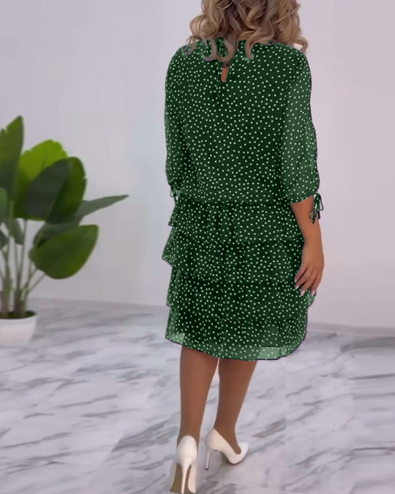 Flaire | Layered Polka Dot Dress