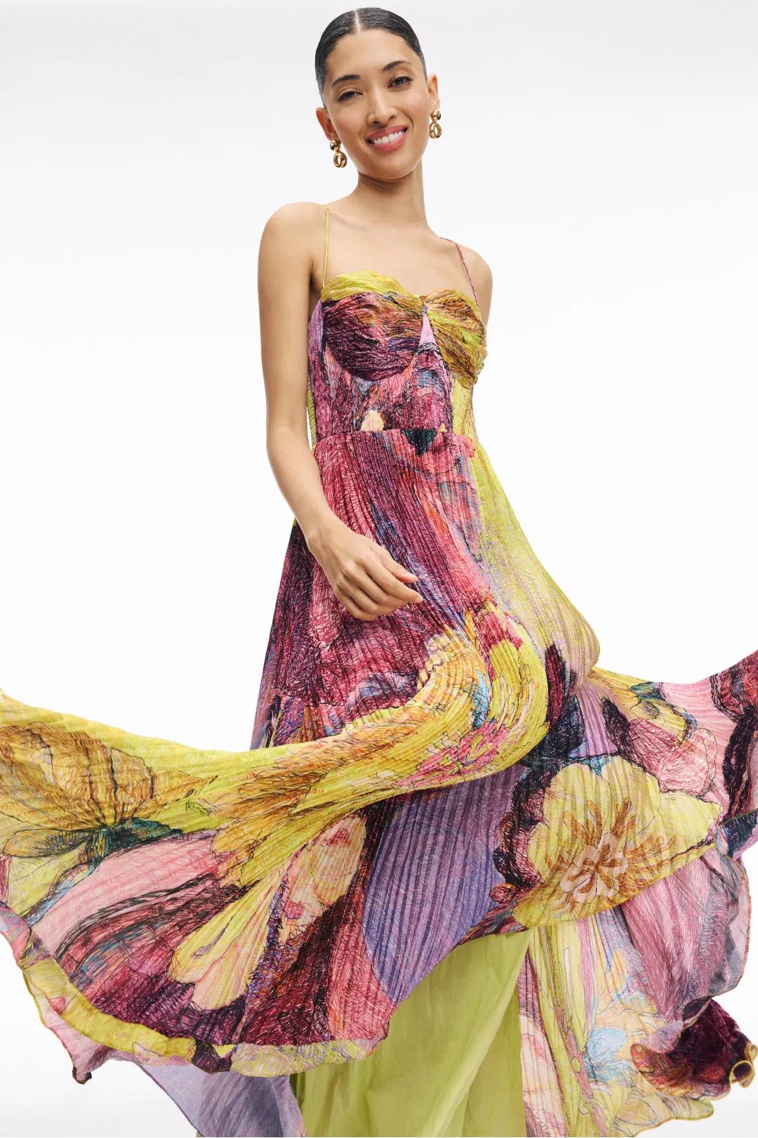 Mireya | Multicolor Maxi with Ikat Design