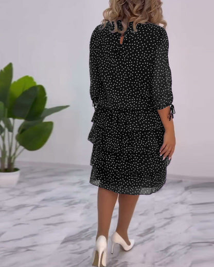 Flaire | Layered Polka Dot Dress