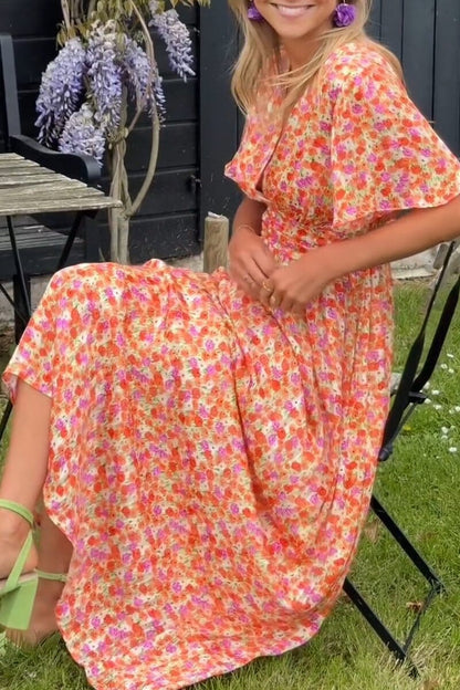 Evelyn Rose | Elegant V-Neck Maxi Dress