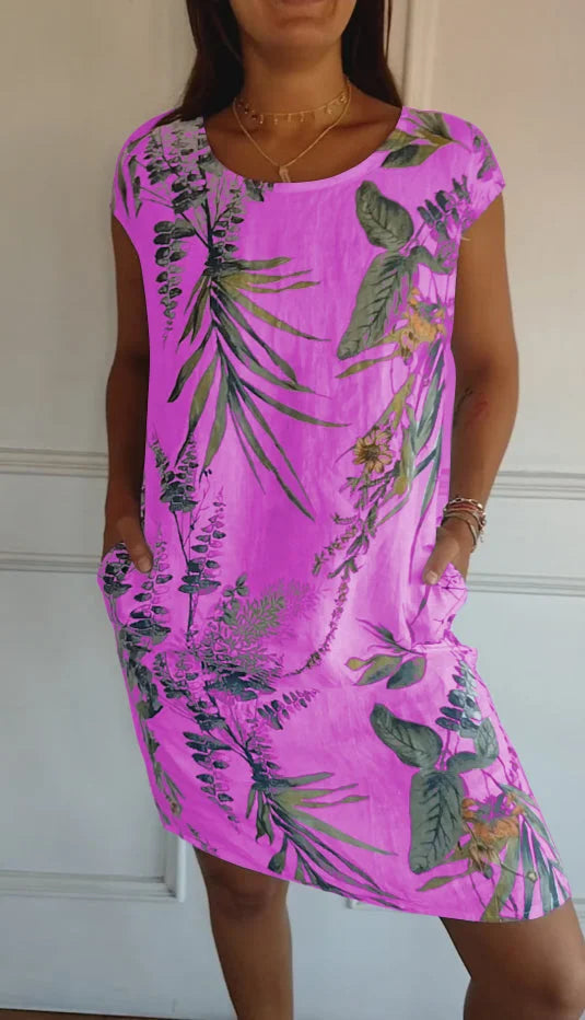 Lillian Hart | Cotton &amp; Linen Printed Dress
