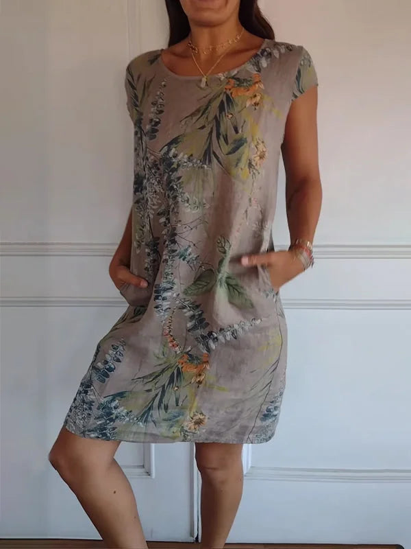 Lillian Hart | Cotton &amp; Linen Printed Dress