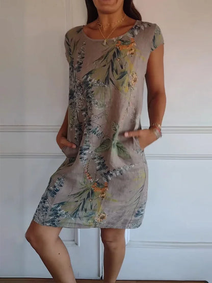 Lillian Hart | Cotton &amp; Linen Printed Dress