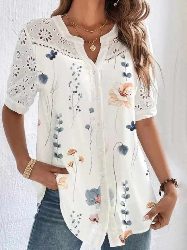 Sophia | Elegant Short-Sleeved Shirt