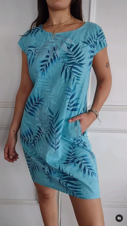 Lillian Hart | Cotton &amp; Linen Printed Dress