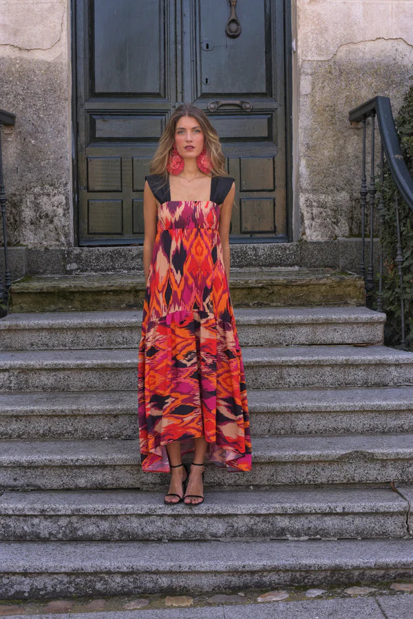Virelle – Elegant Long Printed Dress