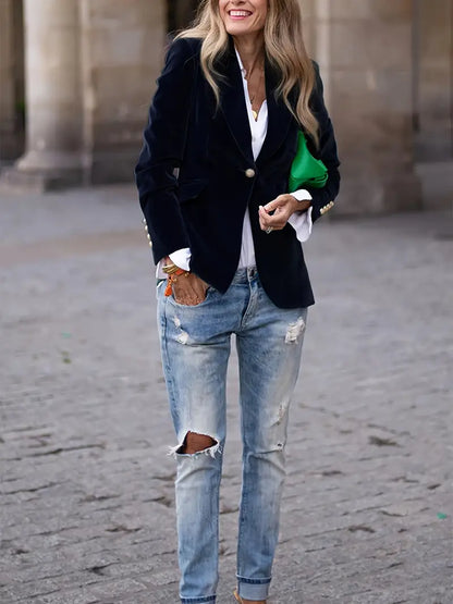 Faith | Elegant velvet blazer