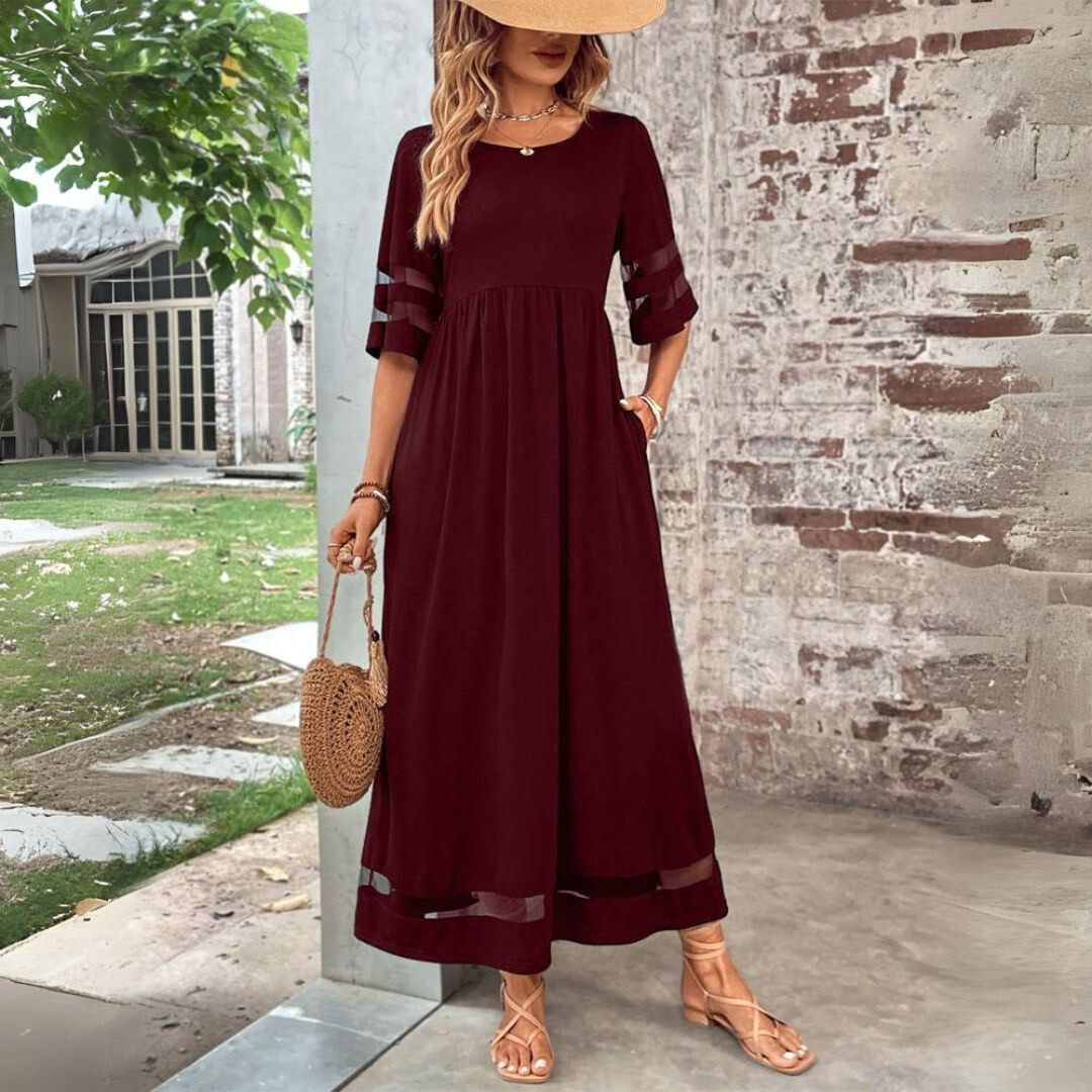Eleanor Quinn | Elegant A-Line Midi Dress