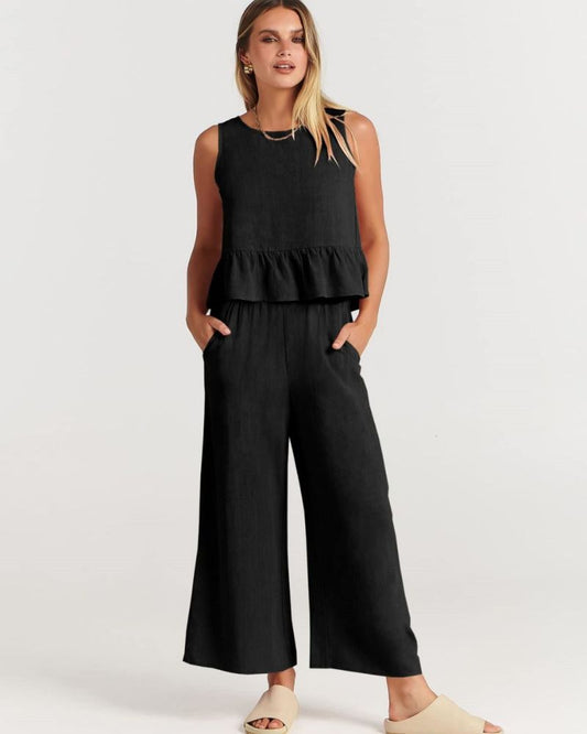 Amalyn – Casual Linen Two-Piece Set