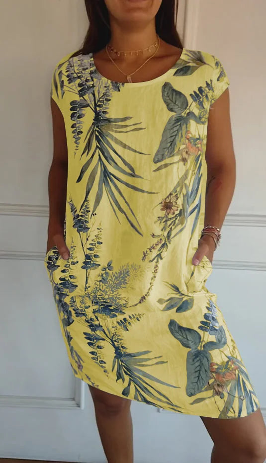 Lillian Hart | Cotton &amp; Linen Printed Dress