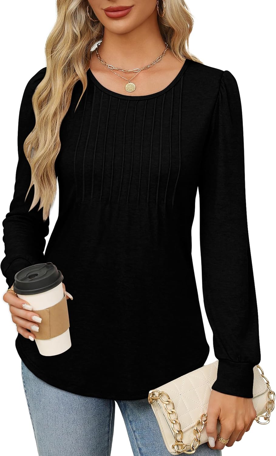 Bonnie | Pleated Shirt with Long Sleeves