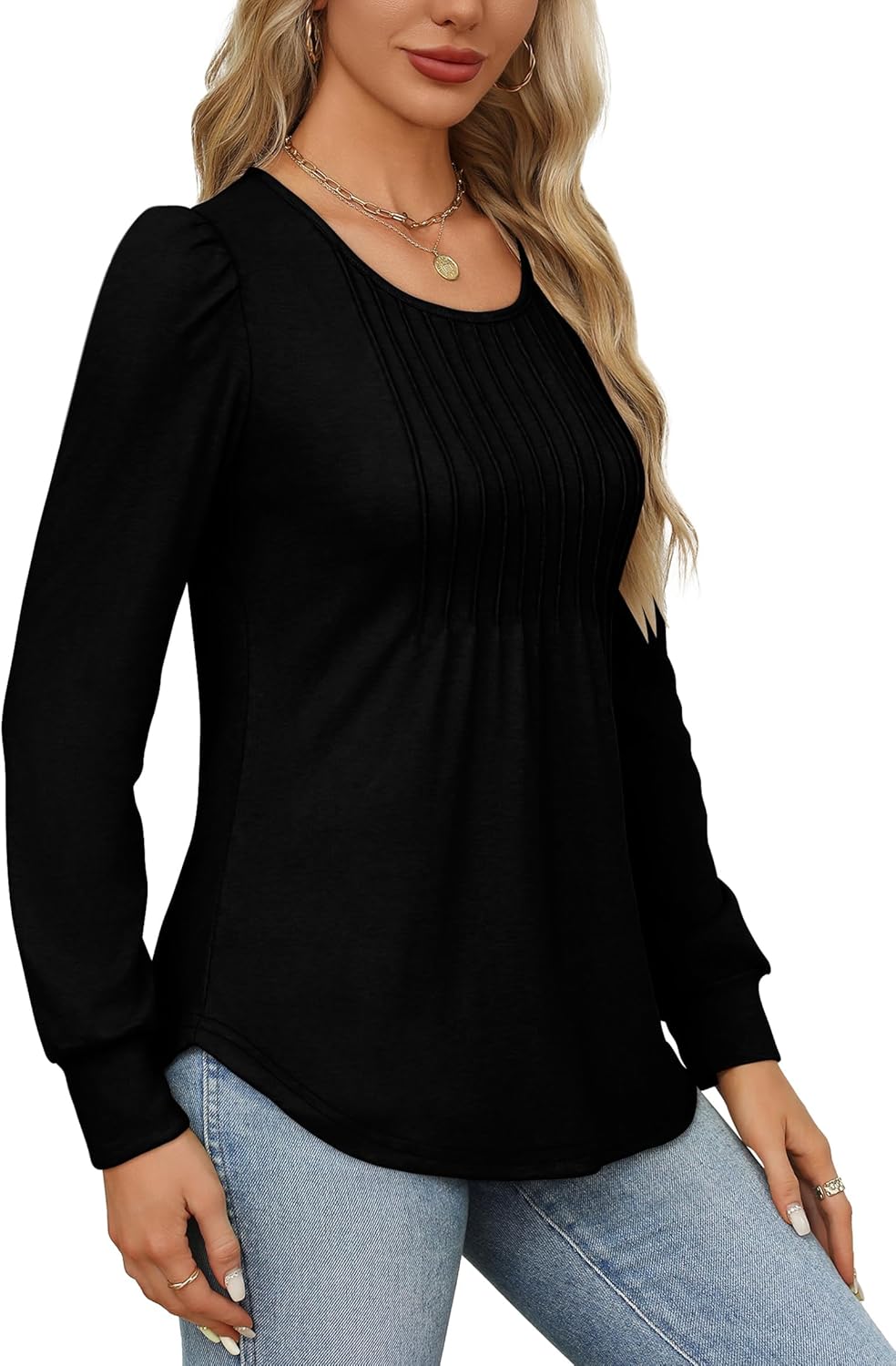 Bonnie | Pleated Shirt with Long Sleeves