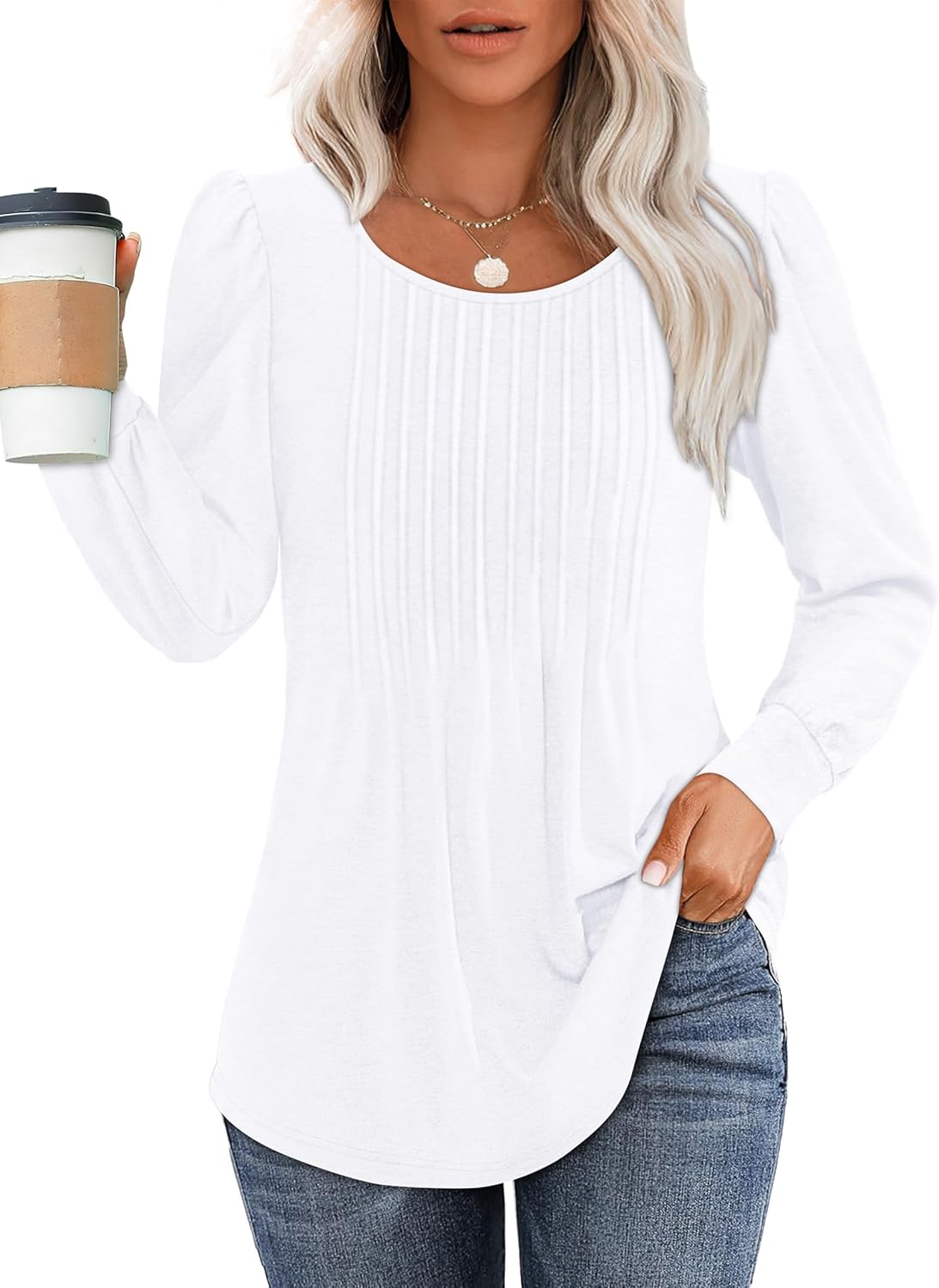 Bonnie | Pleated Shirt with Long Sleeves