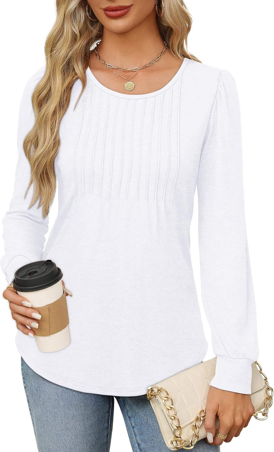 Bonnie | Pleated Shirt with Long Sleeves