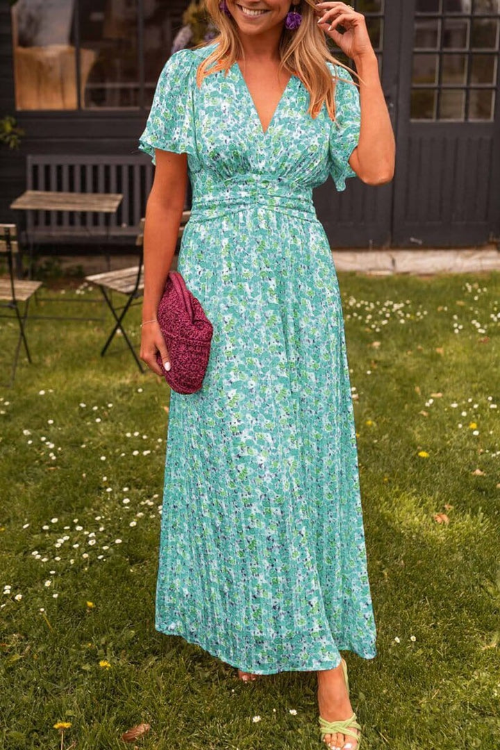 Evelyn Rose | Elegant V-Neck Maxi Dress