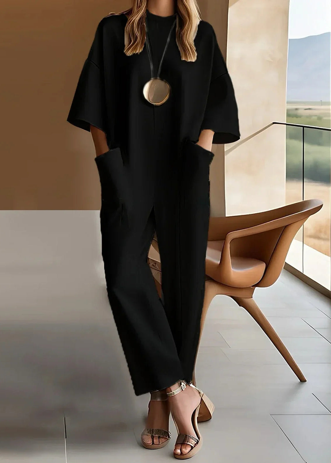 Zirella – Elegant Short-Sleeved Jumpsuit