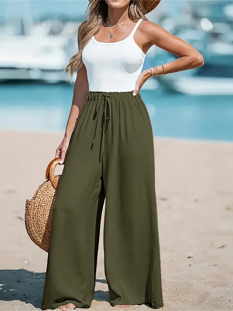 Eden | Airy High Waist Wide Leg Pants