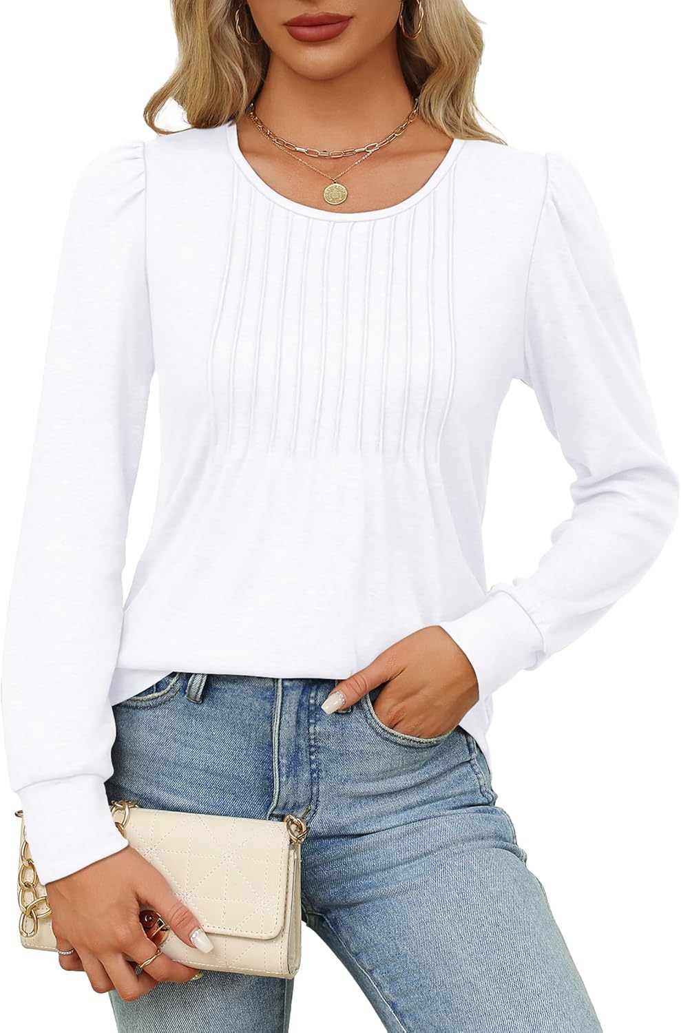 Bonnie | Pleated Shirt with Long Sleeves