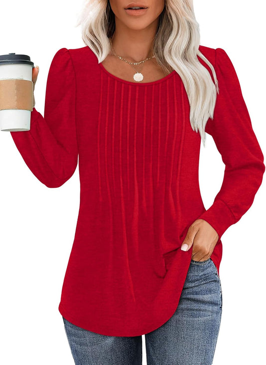 Bonnie | Pleated Shirt with Long Sleeves