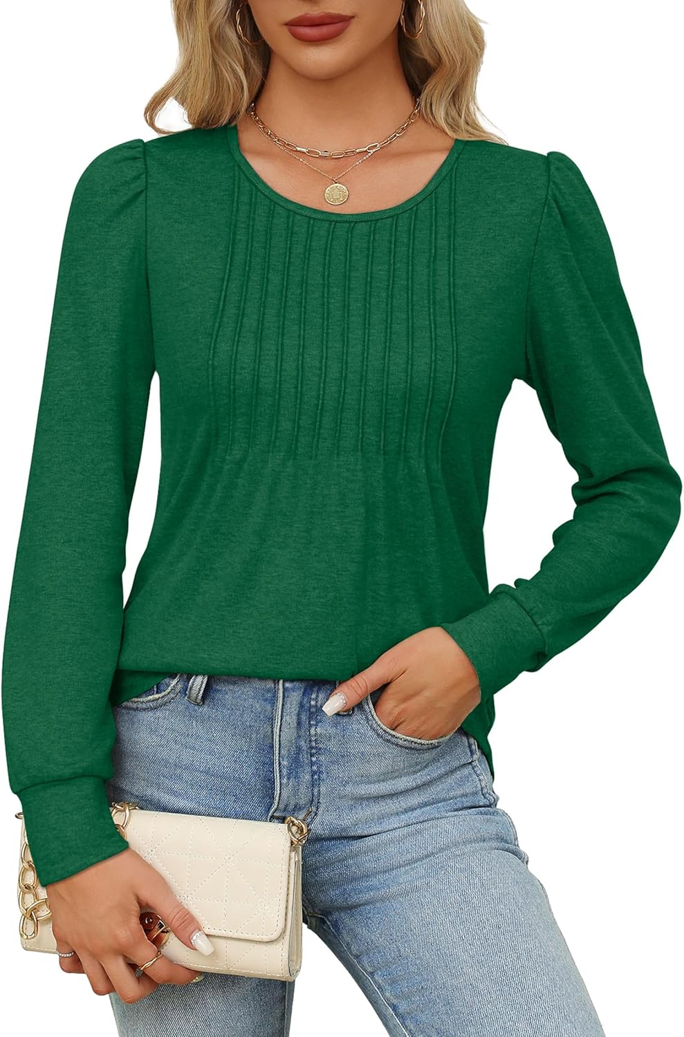 Bonnie | Pleated Shirt with Long Sleeves
