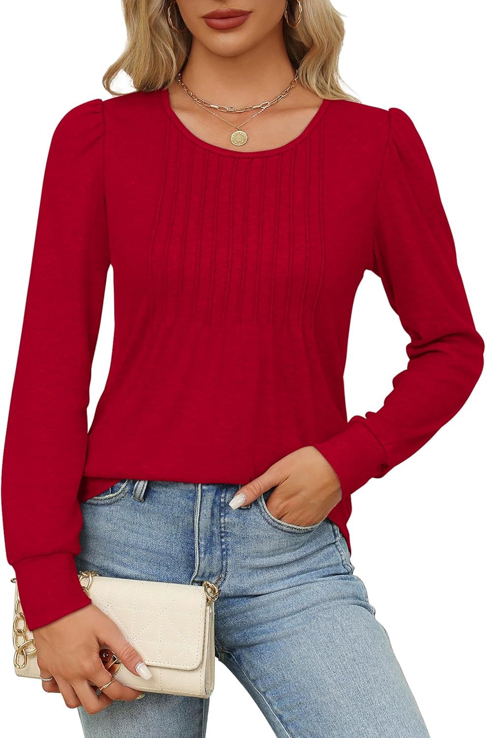 Bonnie | Pleated Shirt with Long Sleeves