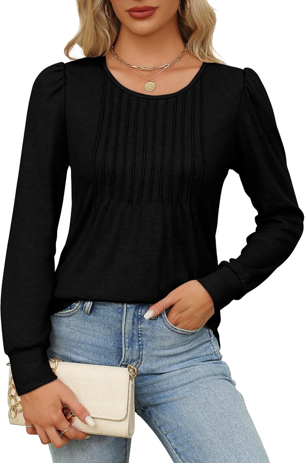 Bonnie | Pleated Shirt with Long Sleeves