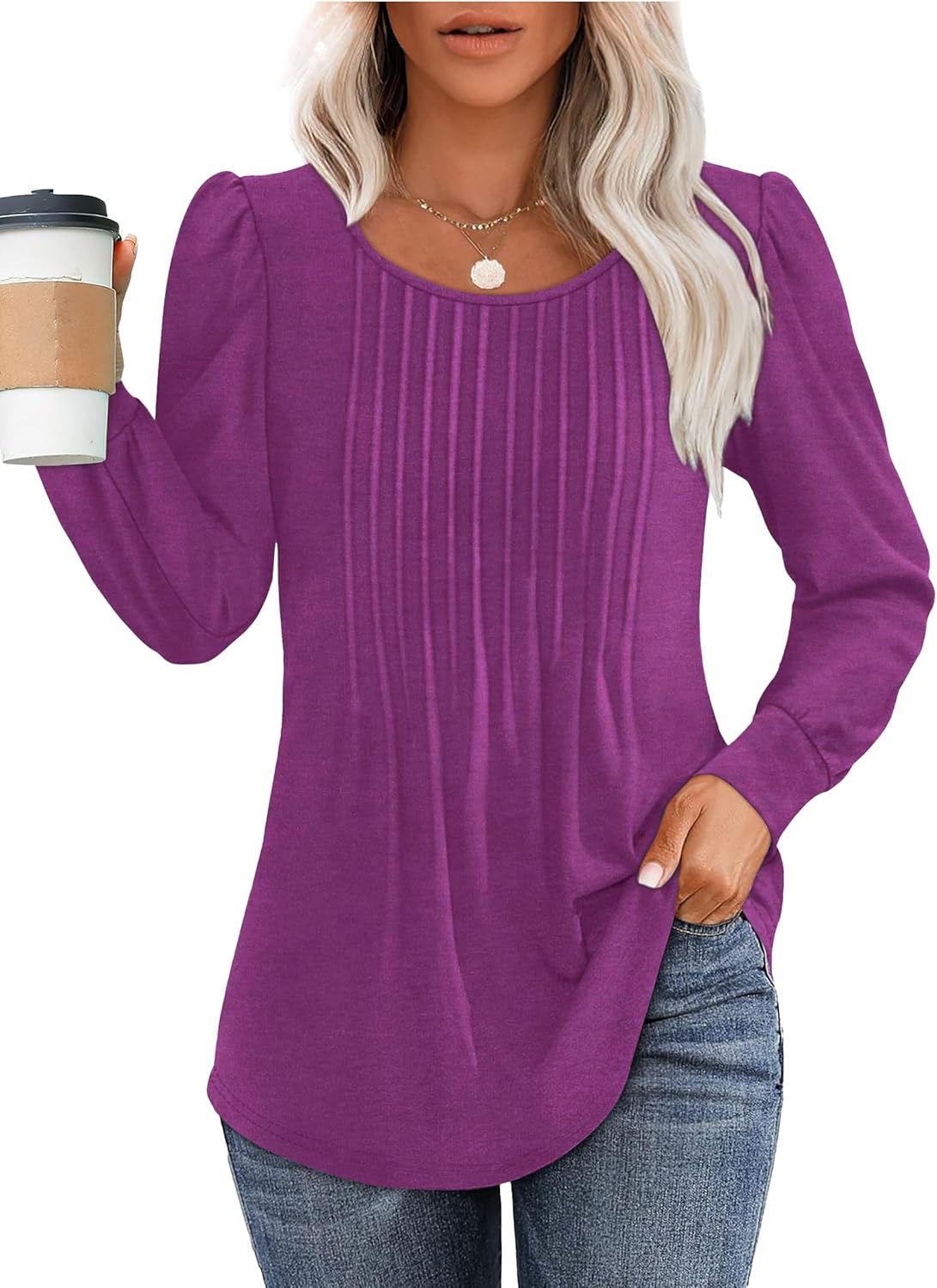 Bonnie | Pleated Shirt with Long Sleeves