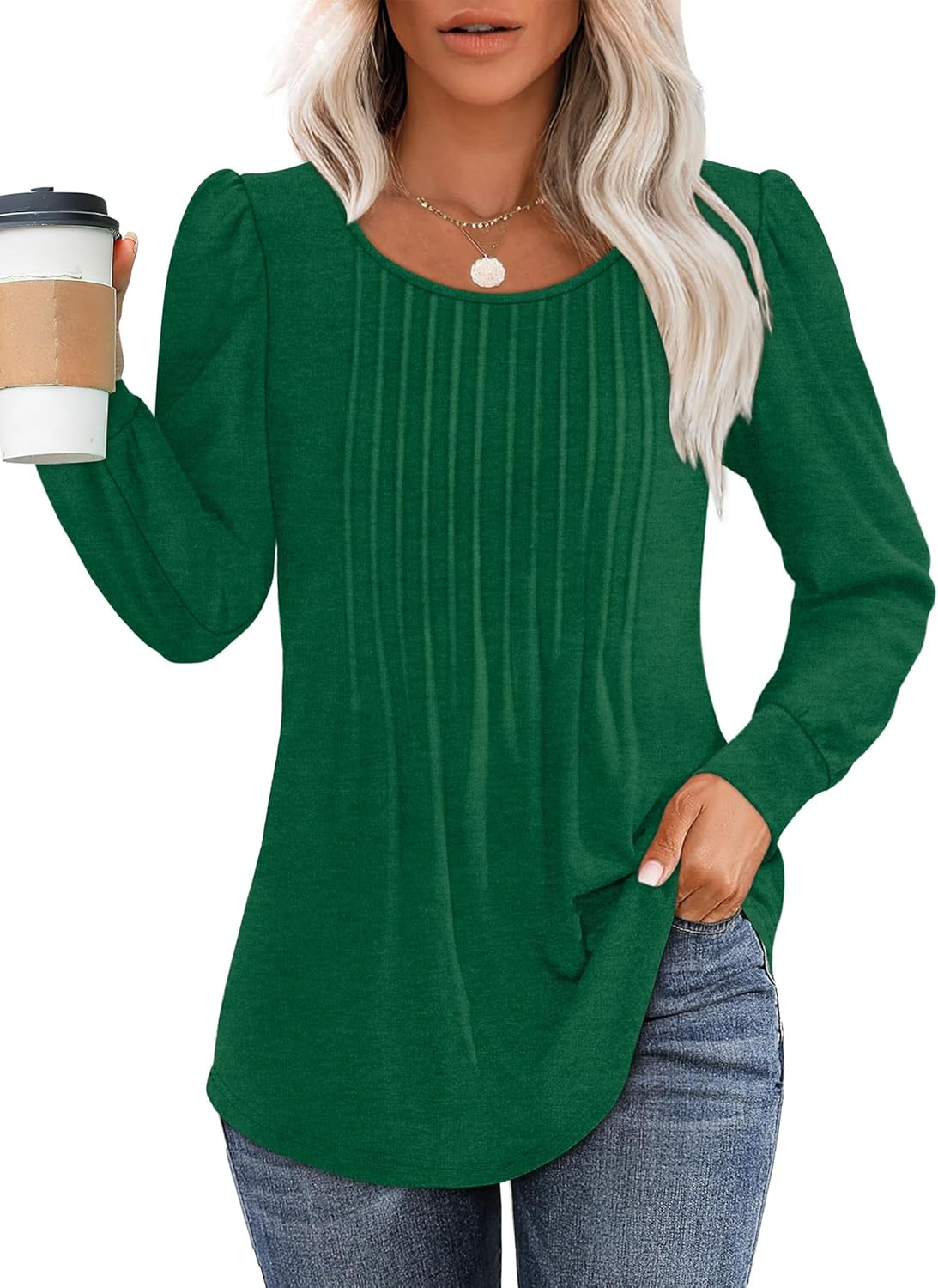 Bonnie | Pleated Shirt with Long Sleeves