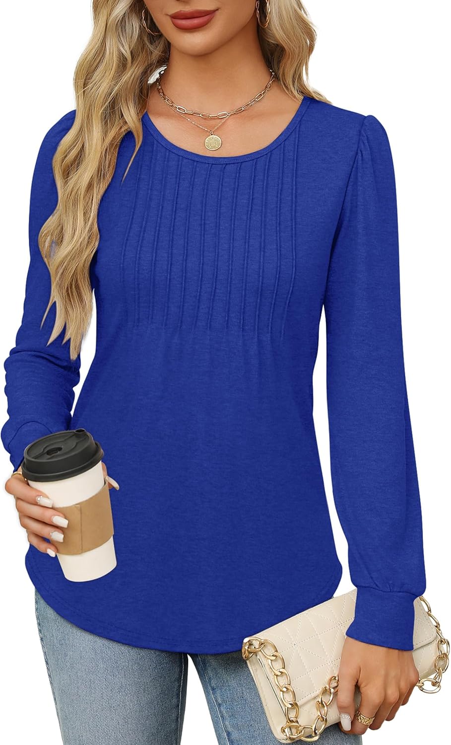 Bonnie | Pleated Shirt with Long Sleeves