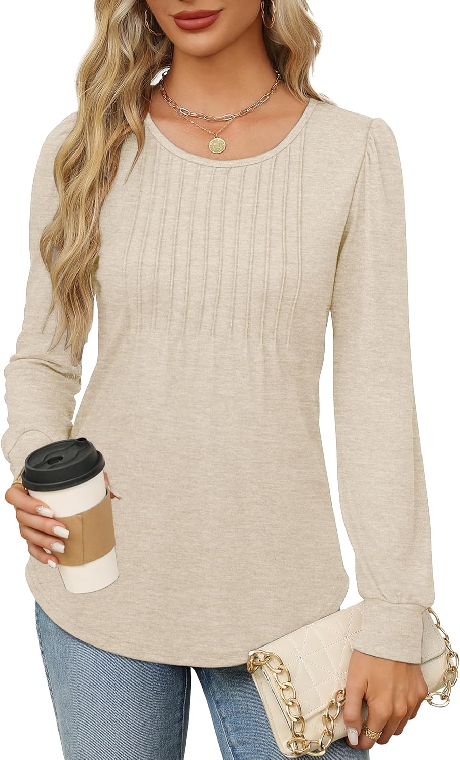 Bonnie | Pleated Shirt with Long Sleeves
