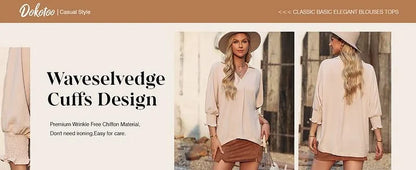 Talyra – Casual Oversized V-Neck Tunic Top