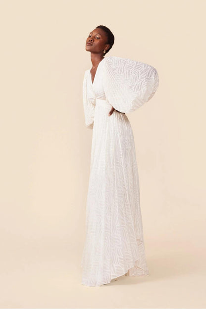 Elsa | Cream Maxi Dress by Allegory
