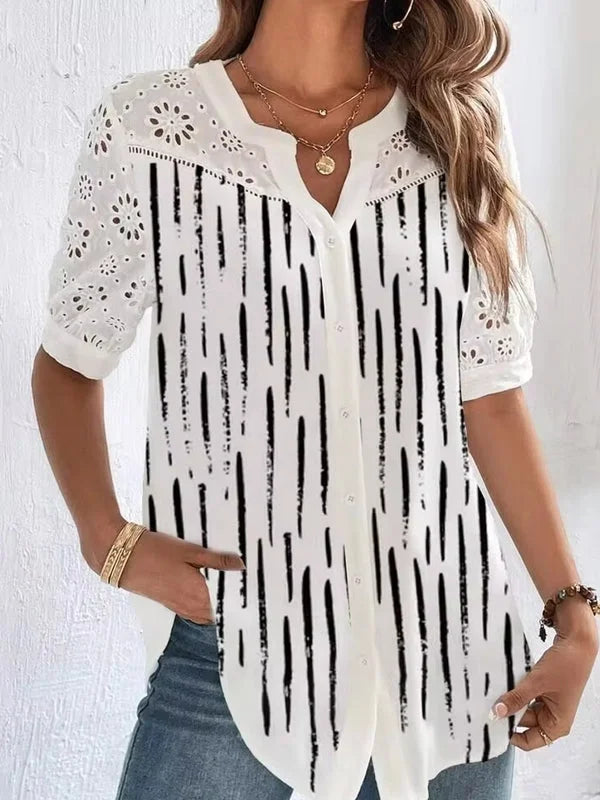 Sophia | Elegant Short-Sleeved Shirt