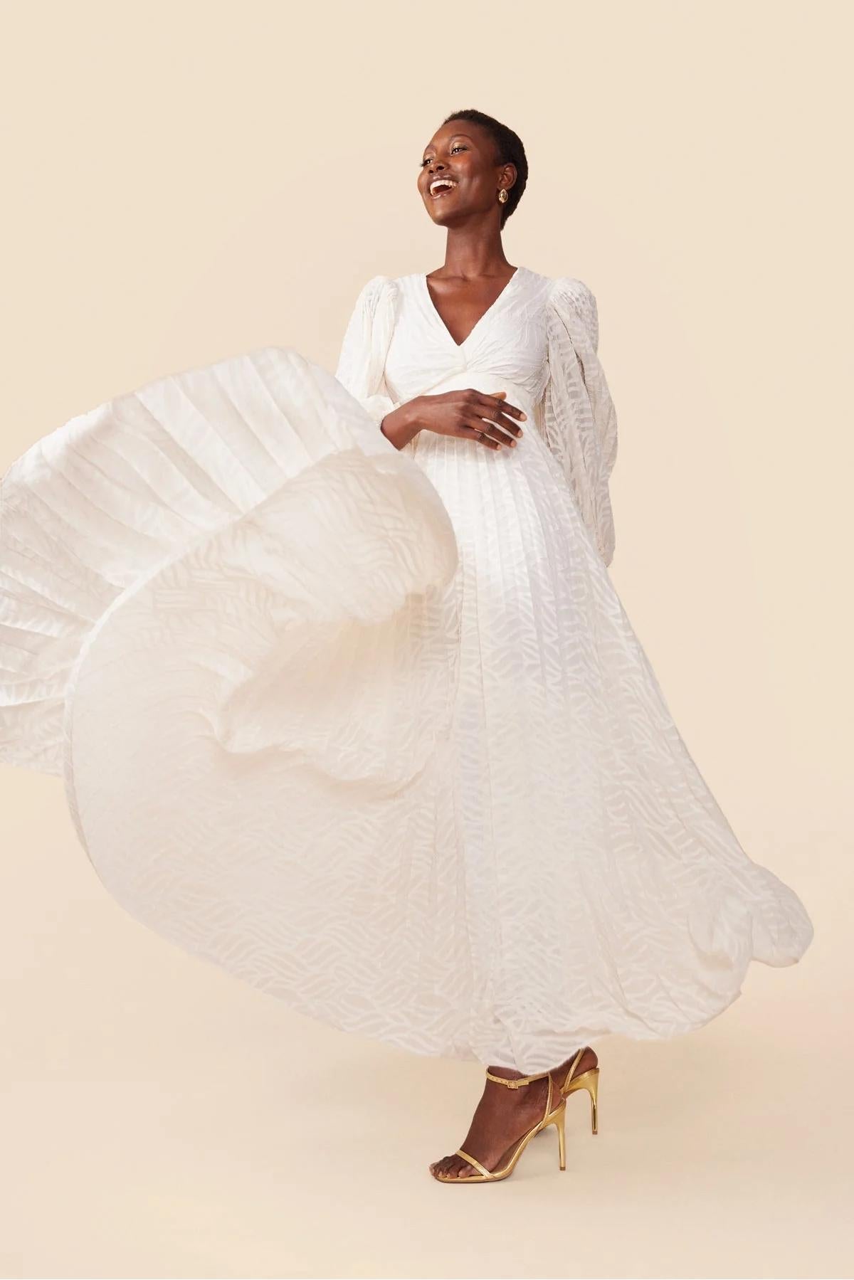 Elsa | Cream Maxi Dress by Allegory