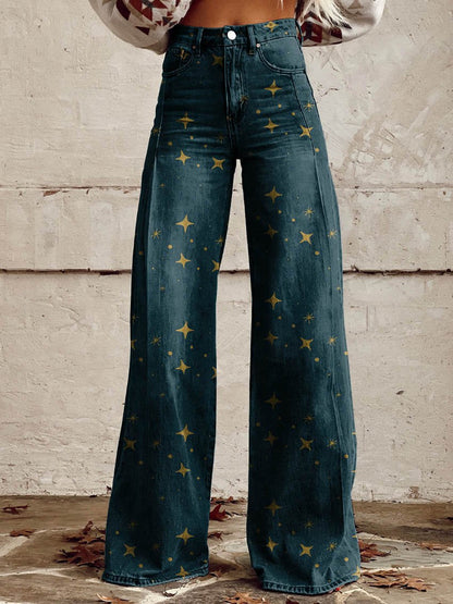 Ashley - Printed Wide-Leg Pants