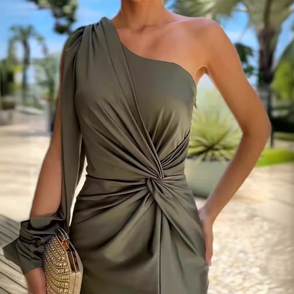 Audrey - Luxury One Shoulder Long Dress